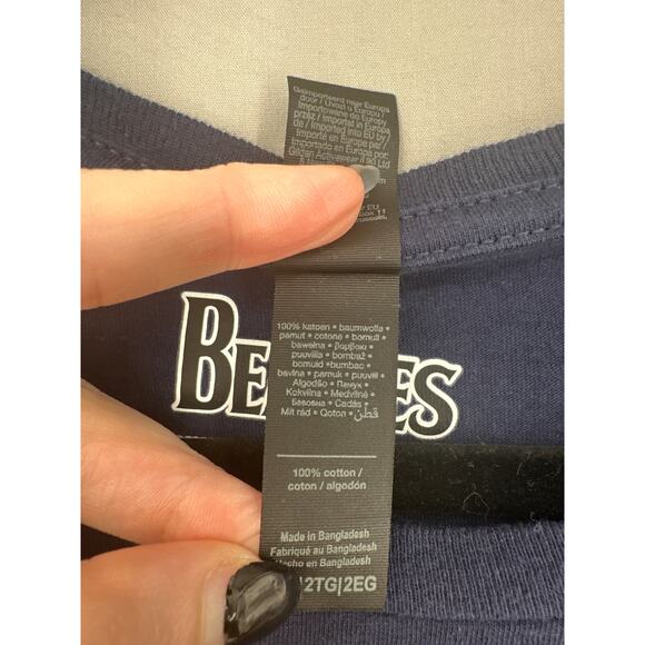 Beatles Shirt Mens 2XL Navy Blue Graphic Tee Apple Retro Yellow Band Music Merch - Picture 6 of 8